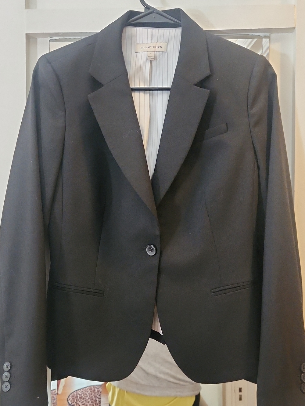 Black Bkazer 41 Hawthorn Cream Striped Lined Blazer